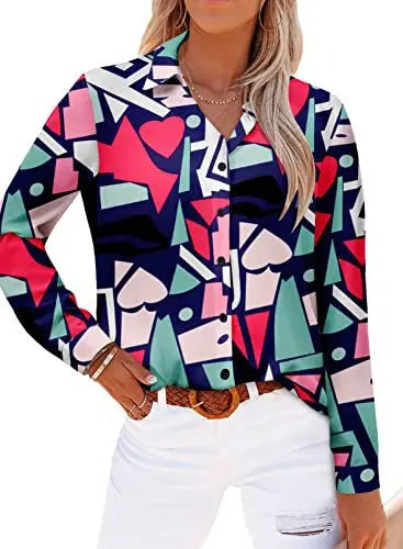 Spring Autumn Streetwear Casual Fashion Printing Blouse Female Long Sleeve Single Breasted Shirt Top Cardigan Women's Clothing Spring Autumn Streetwear Casual Fashion Printing Blouse Female Long Sleeve Single Breasted Shirt Top Cardigan Women's Clothing